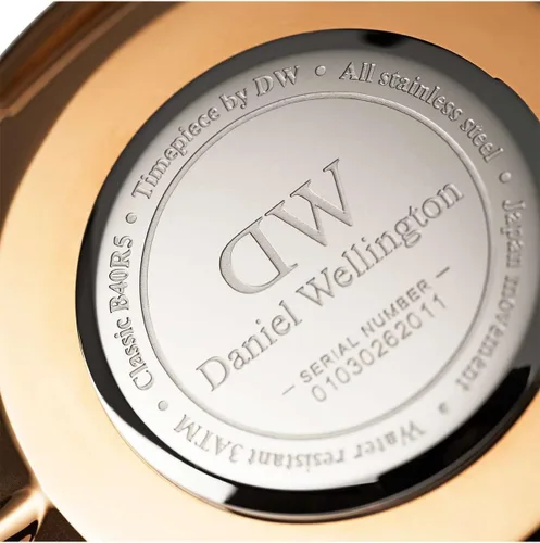 Vista 6 de Daniel Wellington Reloj Clásico Tela Oro Rosa (Poliéster)