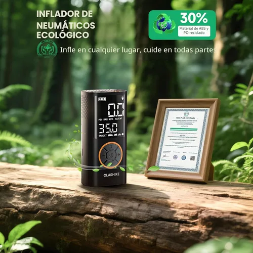 Vista 10 de OlarHike Compresor de aire portátil para inflador de neumáticos, sistema de manguera dual inteligente, bomba de aire automática para neumáticos