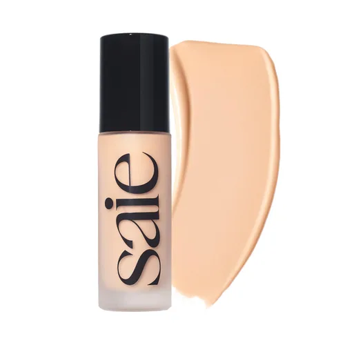 Vista 9 de Saie Glowy Super Skin Tint Base Líquida - Base Sin Peso + Luminosa con Cobertura Media Ligera - Maquillaje Facial Hidratante + Suero para el Cuidado