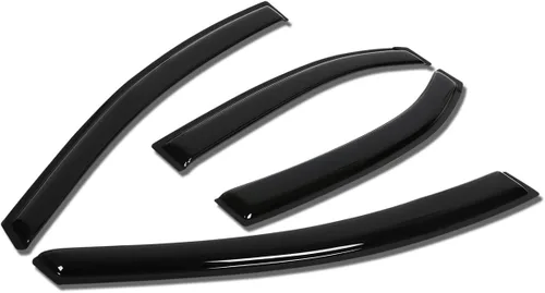 Vista 21 de Auto Dynasty 4 unidades de protector de lluvia para ventana con cinta adhesiva compatible con Sportage 2005-2010, acrílico