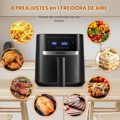 Vista 5 de Freidora de aire horno de 4.2 cuartos de galón, multicocina 8 en 1 con cesta antiadherente, freidora de aire con función preestablecida, cocina