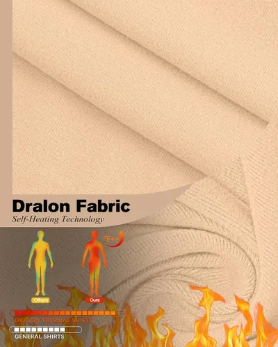 Vista 2 de Conjuntos de ropa interior térmica para mujer, pantalones largos de forro polar, capa base térmica, para clima frío, conjunto de camiseta e inferior