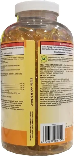 Vista 7 de Costco Companies Inc. Kirkland Signature - Mezcla de aceite de pescado 100% silvestre con aceite de salmón de Alaska, 1000 mg, 400 cápsulas blandas