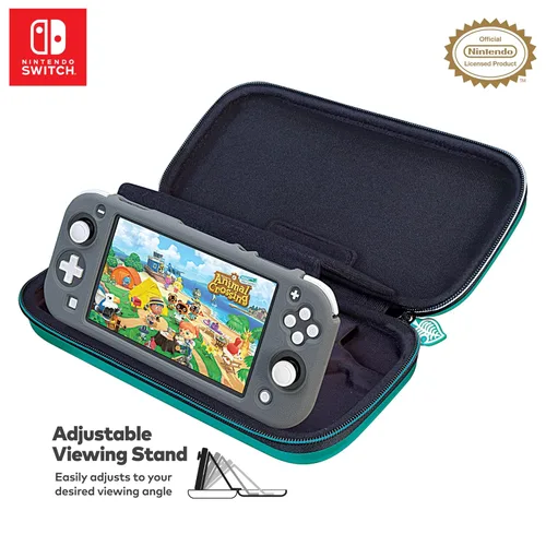 Vista 4 de Game Traveler Nintendo Switch Animal Crossing Case - Holds Switch OLED, Switch or Switch Lite, Adjustable Viewing Stand & Bonus Game Cases, Deluxe