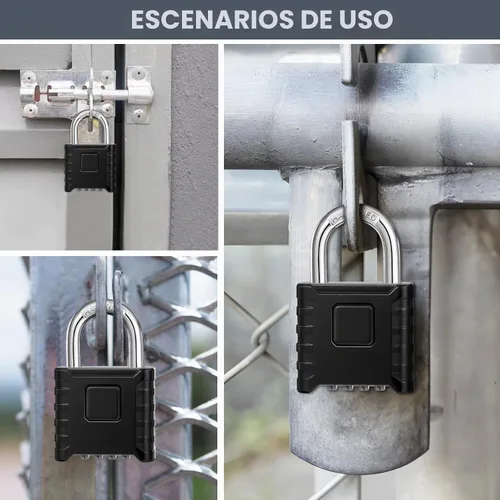 Vista 7 de ZHEGE Cerradura de combinación resistente al aire libre, cerradura