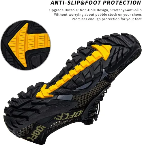 Vista 5 de SOBASO Zapatos de agua para mujeres y hombres, secado rápido, para natación, playa, zapatos acuáticos para deportes acuáticos, buceo, senderismo