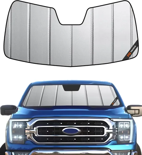 Vista 14 de Pigenius Parasol para parabrisas para Ford F-150 2021-2025 Parasol para ventana delantera - AstraGuard Plateado