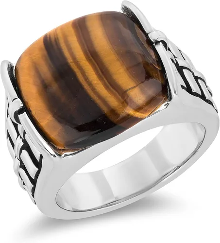 Vista 2 de Star Wars Fine Jewelry The Wookiee - Anillo para hombre, ojo de tigre, piedra preciosa, plata, Metal, ojo de tigre