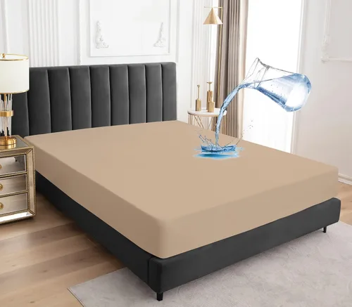 Vista 5 de Protector de colchón impermeable, suave y transpirable, lavable a máquina, sin ruido, con bolsillo profundo de 10 pulgadas, tamaño individual