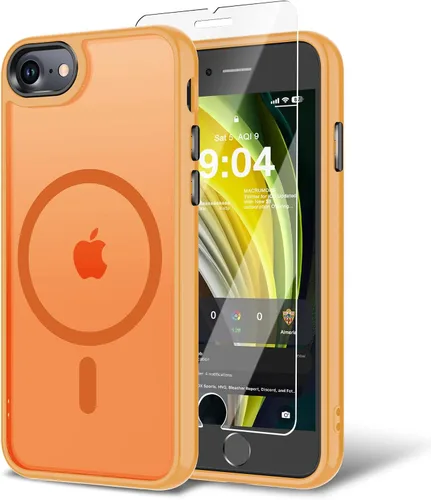 Vista 118 de Funda para iPhone 11 con protector de pantalla, compatible con MagSafe, ultra delgada, translúcida, mate, a prueba de golpes, color negro