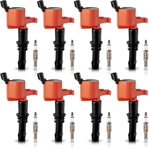 Vista 11 de ENA - Juego de 8 bujías de platino y 8 bobinas de encendido compatibles con Ford F150, F-150 Expedition, F-250 Super Duty, F-350 Super Duty
