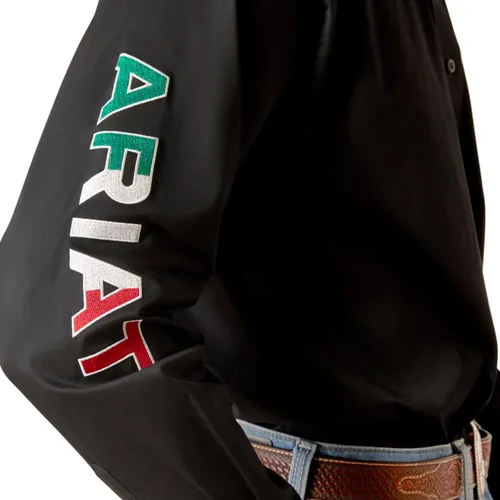 Vista 4 de ARIAT Camisa de sarga con logotipo del equipo para hombre