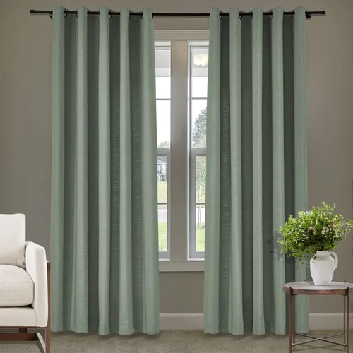 Vista 58 de Frelement Cortinas de lino de lino de bronce con ojales para interiores, tratamiento de ventanas para sala de estar, dormitorio, habitación