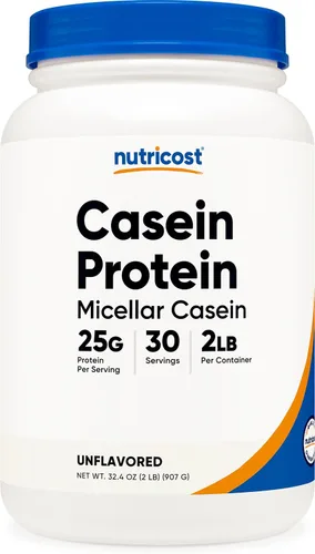 Vista 7 de Nutricost Proteína en Polvo de Caseína 2lb Chocolate - Caseína Micelar, Sin Gluten, Sin OMG Caseína micelar, sin gluten, sin OMG