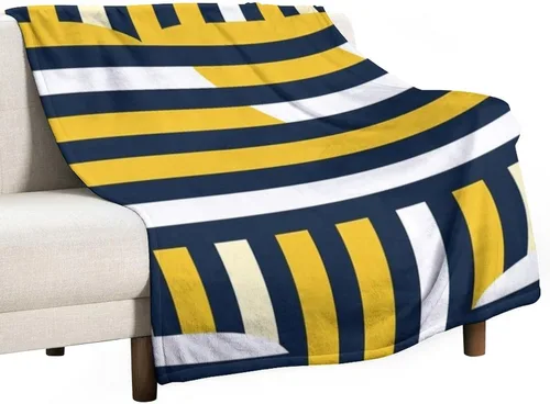 Vista 36 de Manta de rayas náuticas amarillas y azul marino, moderna, ultrasuave, manta de microfibra para sofá, cama para niños y adultos, 30 x 40 pulgadas