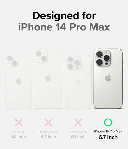 Vista 2 de Ringke Fusion-X - Funda compatible con iPhone 14 Pro Max [camuflaje negro] + vidrio de privacidad compatible con iPhone 14 Pro Max