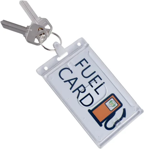 Vista 10 de Specialist ID Rigid Fuel Card Holder with Key Ring - Clear Hard Plastic Card Protector Keychain for Fleet, Gas Cards