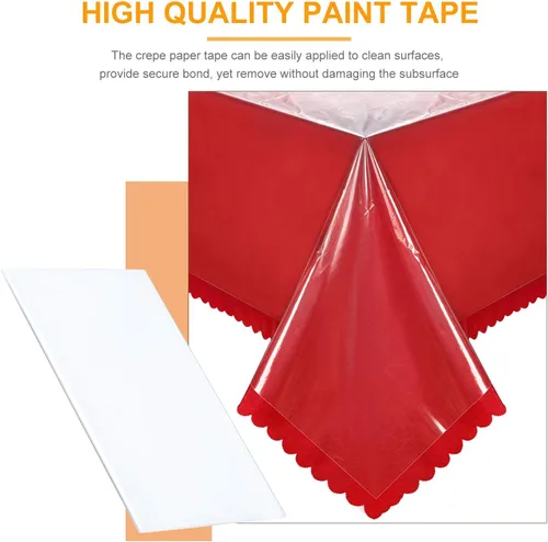 Vista 4 de Boao Mantel de plástico rectangular de plástico transparente de 51 x 71 pulgadas, impermeable, a prueba de aceite, a prueba de derrames, protector