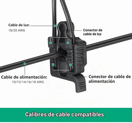 Vista 2 de EDISHINE Paquete de 6 conectores de cable de bajo voltaje, conectores de cable de iluminación de paisaje, impermeables, para iluminación