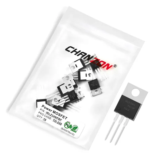 Vista 37 de Chanzon 2N60 TO-220AB NMOS MOS N-Channel Power MOSFET Transistor, alto voltaje y corriente nominal, (paquete de 10 unidades)