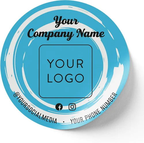 Vista 17 de Calcomanías de vinilo personalizadas con tu imagen, texto, diseño y logotipo. Etiquetas comerciales personalizadas impermeables para embalaje