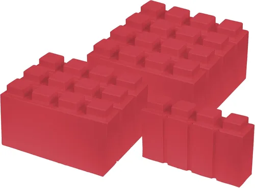 Vista 15 de EverBlock Paquete modular de plástico de tamaño natural de 3 x 3 pulgadas Bloques de construcción gigantes Fácil de conectar y reutilizar Uso