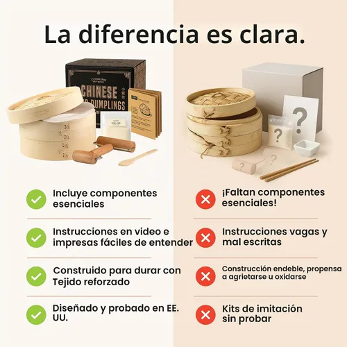 Vista 5 de Cooking Gift Set Co. - Juego de bolas de masa hervida de bambú para cocinar con agar, rodillo, cuchara, forros, recetas y video paso a paso