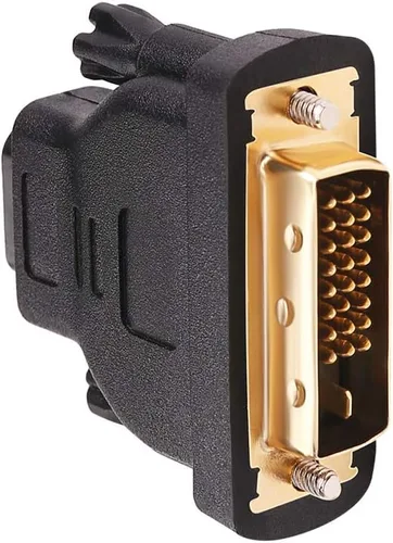 Vista 5 de Adaptador DVI a HDMI DTECH DVI macho a HDMI hembra bidireccional convertidor de puerto DVI-D 4K 1080P conector chapado en oro