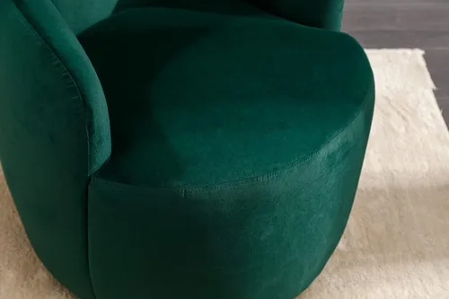 Vista 33 de Silla giratoria decorativa, moderna silla tapizada de barril con respaldo ergonómico y cojín cómodo, sillón individual de ocio para sala de estar