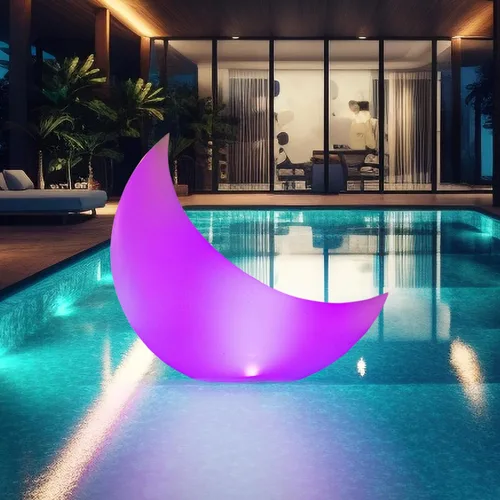 Vista 10 de TIALLY Luces Flotantes de Piscina Luna Llena - Luces de Piscina de 14" que Flotan con Energía Solar, Bolas de Luz LED Inflables Impermeables