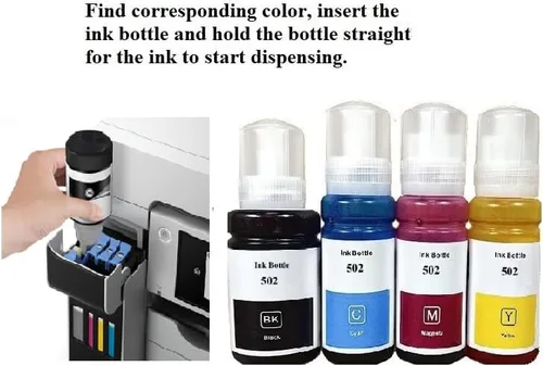 Vista 3 de Vivid Colors VC Cyan - Botella de repuesto de tinta compatible con T502 502 para ET-2700 ET-2750 ET-2760 ET-2850 ET-3830 ET-3850 ET-4750 ET-4760
