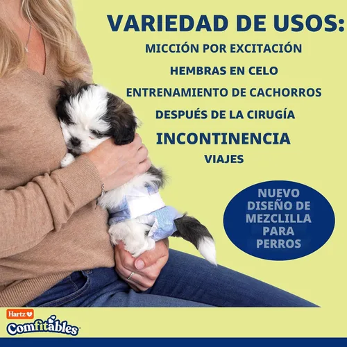 Vista 8 de ¡Nuevo! Hartz Comfitables Pañales desechables para perros, talla XXS, 12 unidades, ajuste cómodo y seguro, fáciles de colocar, súper absorbentes
