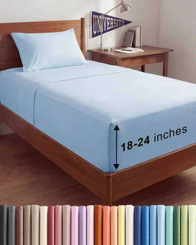 Vista 49 de Sábanas individuales de bolsillo extra profundo, sábanas transpirables y refrescantes de 3 piezas, juego de sábanas de lujo para hotel, suaves, sin