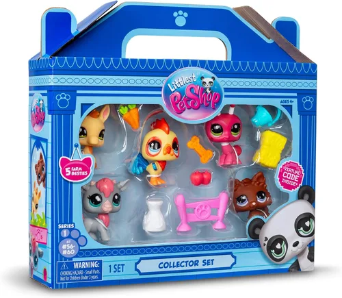 Vista 2 de Littlest Pet Shop Farm Besties - Juego de coleccionista - Gen 7 Bobble Head Pets #56-60, juguete de imaginación para niños mayores de 4 años