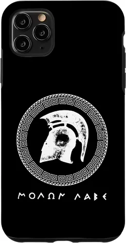 Vista 4 de Carcasa para iPhone 12 mini Molon Labe Spartan Warrior Helmet Antigua Guerra Griega