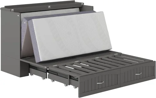 Vista 12 de AFI, Southampton Murphy - Baúl de cama Queen con colchón y cajón de 6 pulgadas, color gris