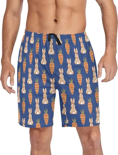Vista 16 de Ollabaky Pantalones cortos de pijama para hombre Pjs partes inferiores pantalones cortos para dormir ropa de descanso pantalones de pijama