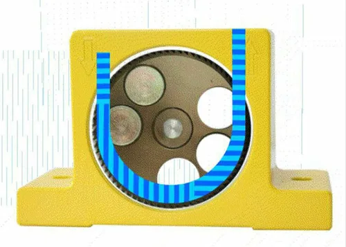 Vista 7 de Potencia del vibrador neumático, vibradores industriales de turbina con silenciador,Vibrador de turbina de aire de hilo, turbina de aire de aleación