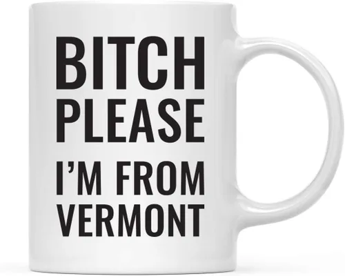 Vista 87 de Andaz Press Taza de café de 11 onzas, regalo de broma, Bitch Please I'm from Alabama, paquete de 1, incluye caja de regalo, divertidas ideas