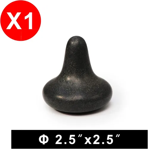 Vista 5 de Master Massage Kit de piedra de masaje caliente de basalto en forma de hongo con punto de gatillo, punto de presión y herramientas de acupresión