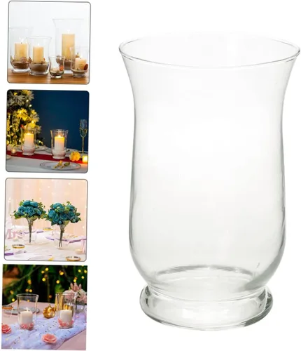 Vista 7 de Candelabro transparente de cristal elegante para decoración del hogar para sala de estar, dormitorio, oficina y eventos