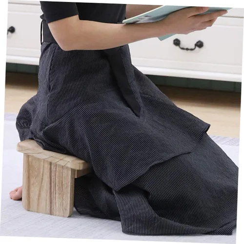 Vista 8 de Banco de meditación Taburete de yoga Taburete de madera para meditación Decoración Zen portátil