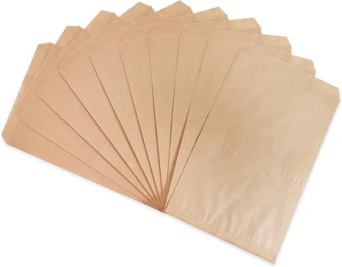 Vista 10 de CuteBox - 100 bolsas de regalo de papel plano marrón kraft de 4 x 6 pulgadas para mercancías, manualidades, recuerdos de fiesta, venta al por menor