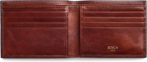 Vista 4 de Bosca Cartera de 8 bolsillos para hombre en piel vieja - RFID