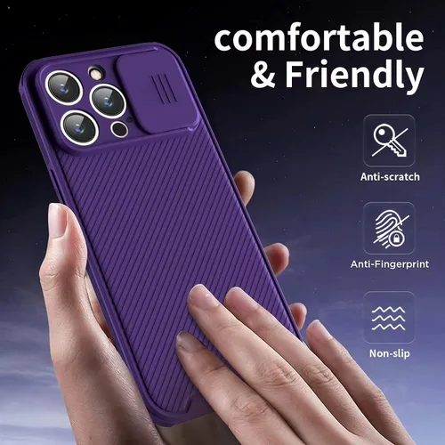 Vista 8 de Funda magnética delgada para iPhone 12 Pro Max de 6.7 pulgadas, color morado, compatible con carga inalámbrica MagSafe