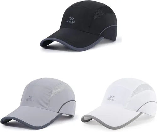 Vista 40 de Gorra deportiva de malla ligera de secado rápido para hombres y mujeres