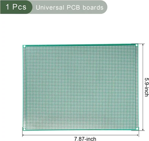 Vista 2 de YOKIVE Placa de circuito impreso universal de una cara, placa estañada FR-4 PCB, buena para proyectos electrónicos de soldadura de bricolaje