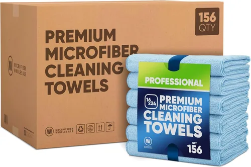Vista 8 de Microfiber Wholesale Toallas de microfibra Pro Multi Surface de 16" x 24" Paquete de 6 (negro)