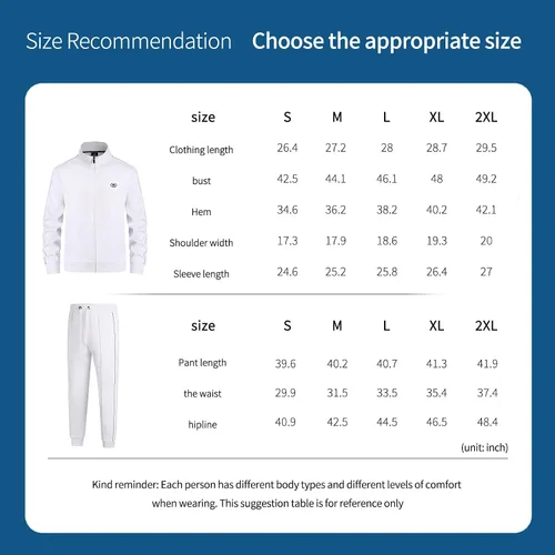 Vista 4 de BASICDOT Men's Tracksuits Set Long Sleeve Causal Full Zip Running Sports Sweatsuit for Men 2 Piece Outfits