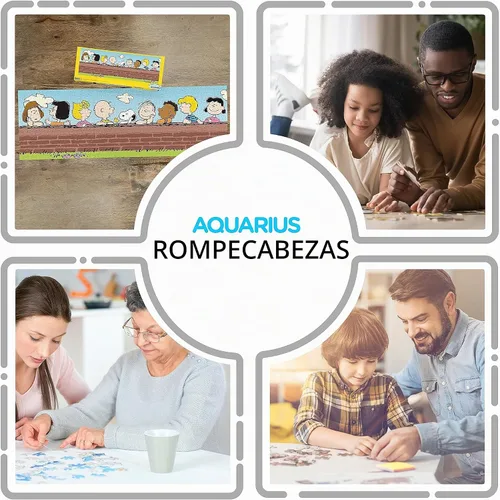 Vista 4 de AQUARIUS Peanuts Puzzle (rompecabezas delgado de 1000 piezas) – Mercancía y coleccionables de cacahuetes con licencia oficial – sin deslumbramiento